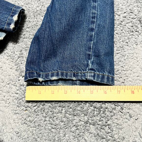 Marc Ecko Cut & Sew Denim Jeans Mens 32 x32  Slim Tapered  Distressed Whiskering - Picture 9 of 12